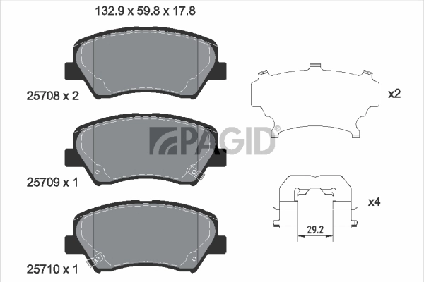 Set placute frana,frana disc