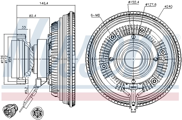 Cupla ventilator radiator