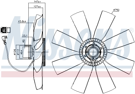 Cupla ventilator radiator