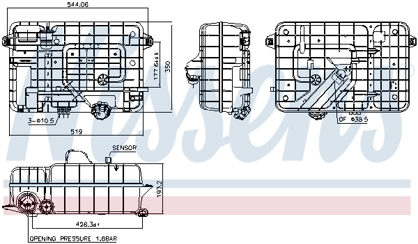 Vas expansiune lichid racire