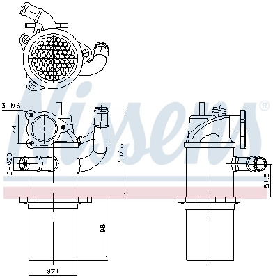 Radiator recirculare gaze esapament