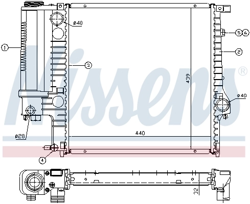 Radiator racire motor