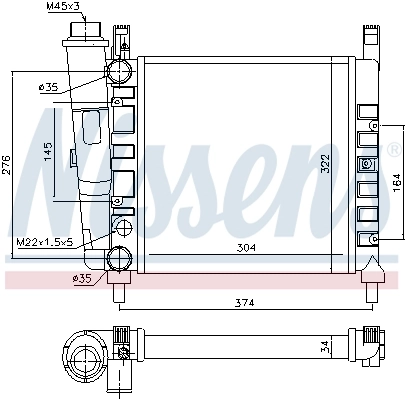 Radiator racire motor