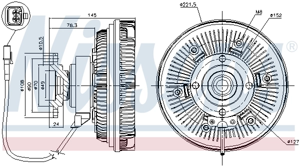 Cupla ventilator radiator