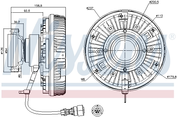 Cupla ventilator radiator