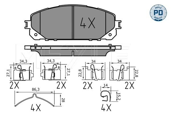 Set placute frana