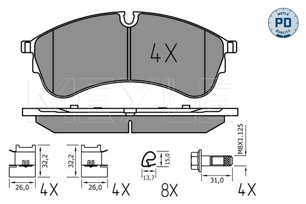 Set placute frana