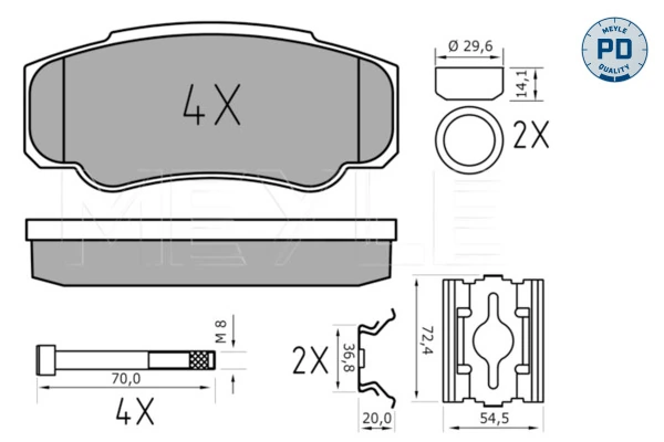 Set placute frana