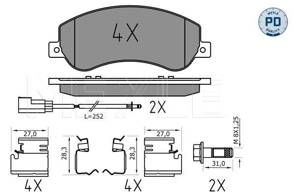 Set placute frana