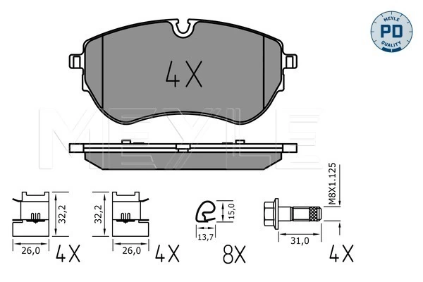 Set placute frana