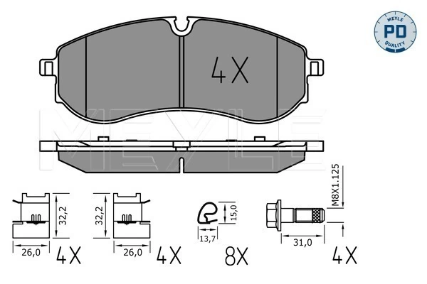 Set placute frana