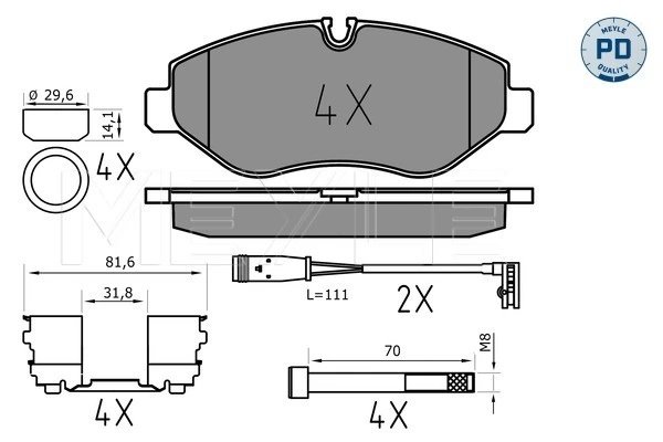 Set placute frana