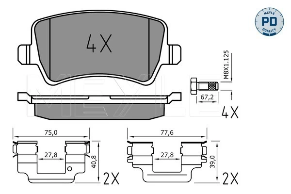 Set placute frana