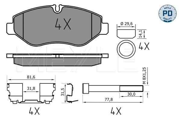 Set placute frana