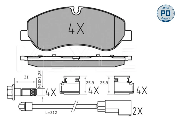 Set placute frana