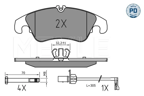 Set placute frana