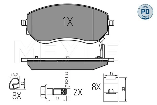 Set placute frana