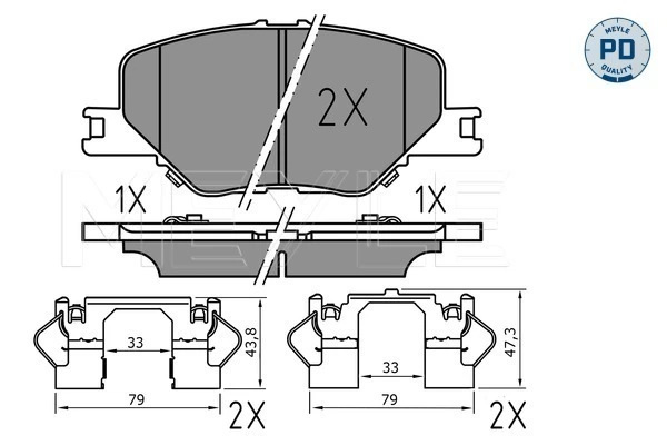 Set placute frana