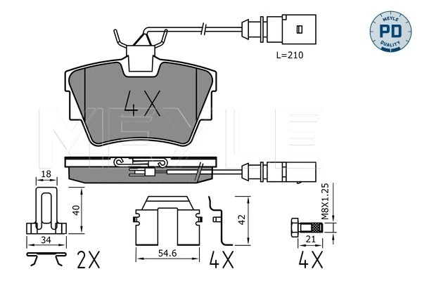 Set placute frana