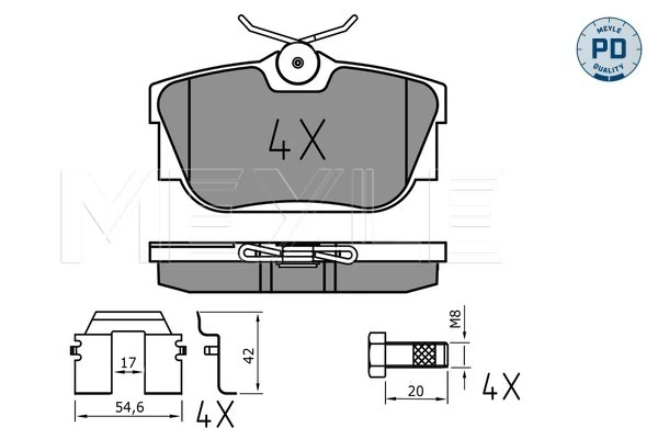 Set placute frana