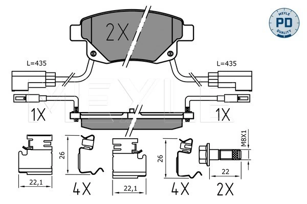 Set placute frana
