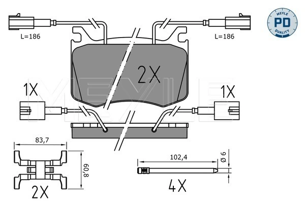 Set placute frana