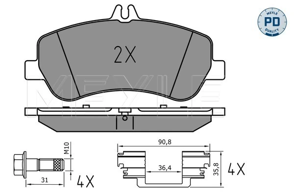 Set placute frana