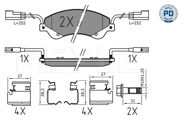 Set placute frana