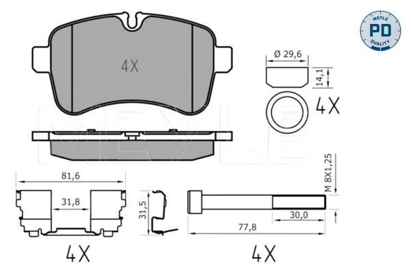 Set placute frana