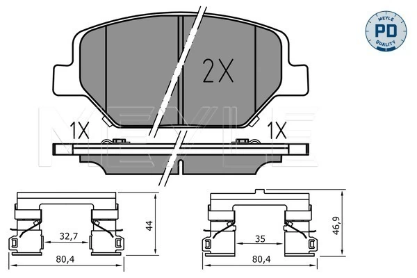 Set placute frana