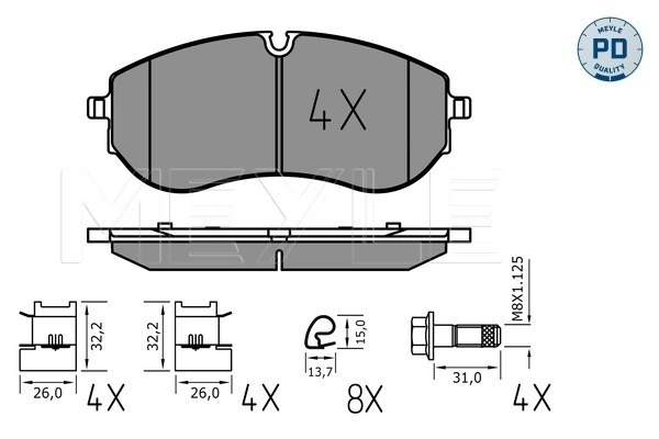 Set placute frana