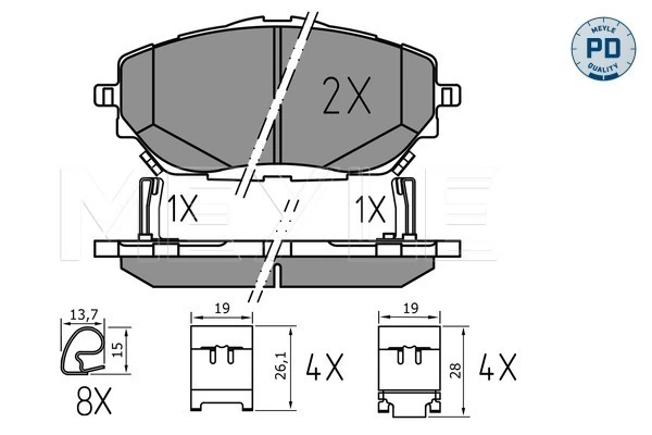 Set placute frana