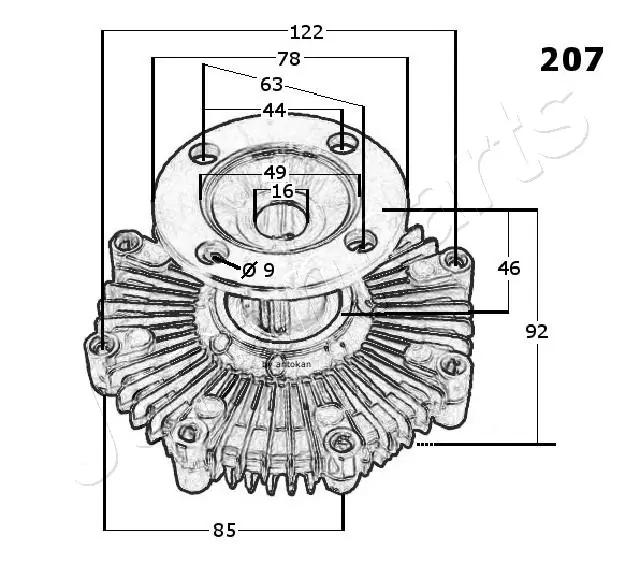 Cupla ventilator radiator