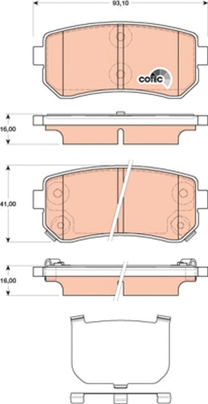 Set placute frana