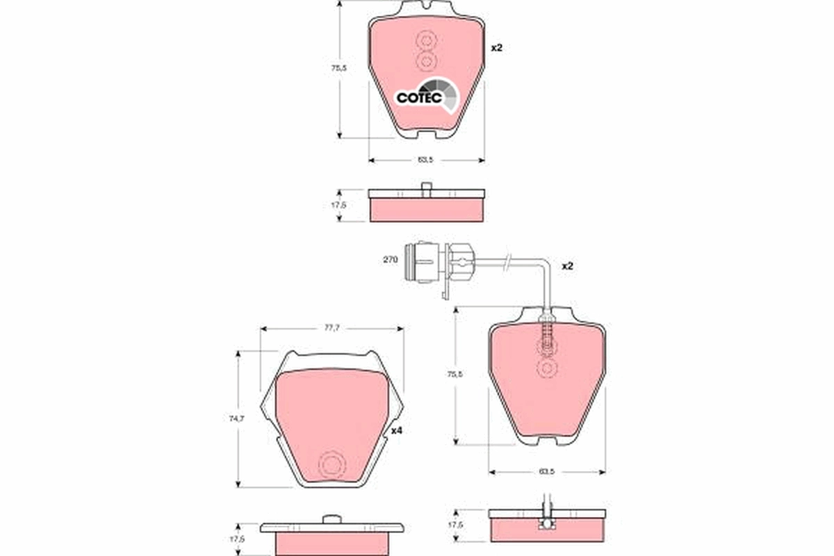 Set placute frana