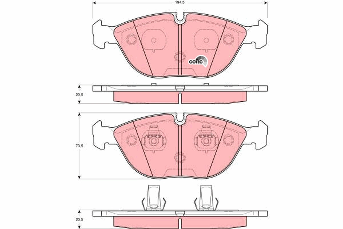 Set placute frana