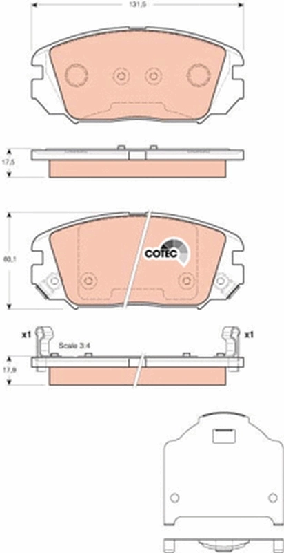 Set placute frana