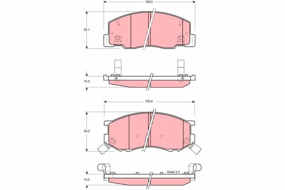 Set placute frana