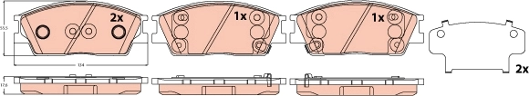 Set placute frana