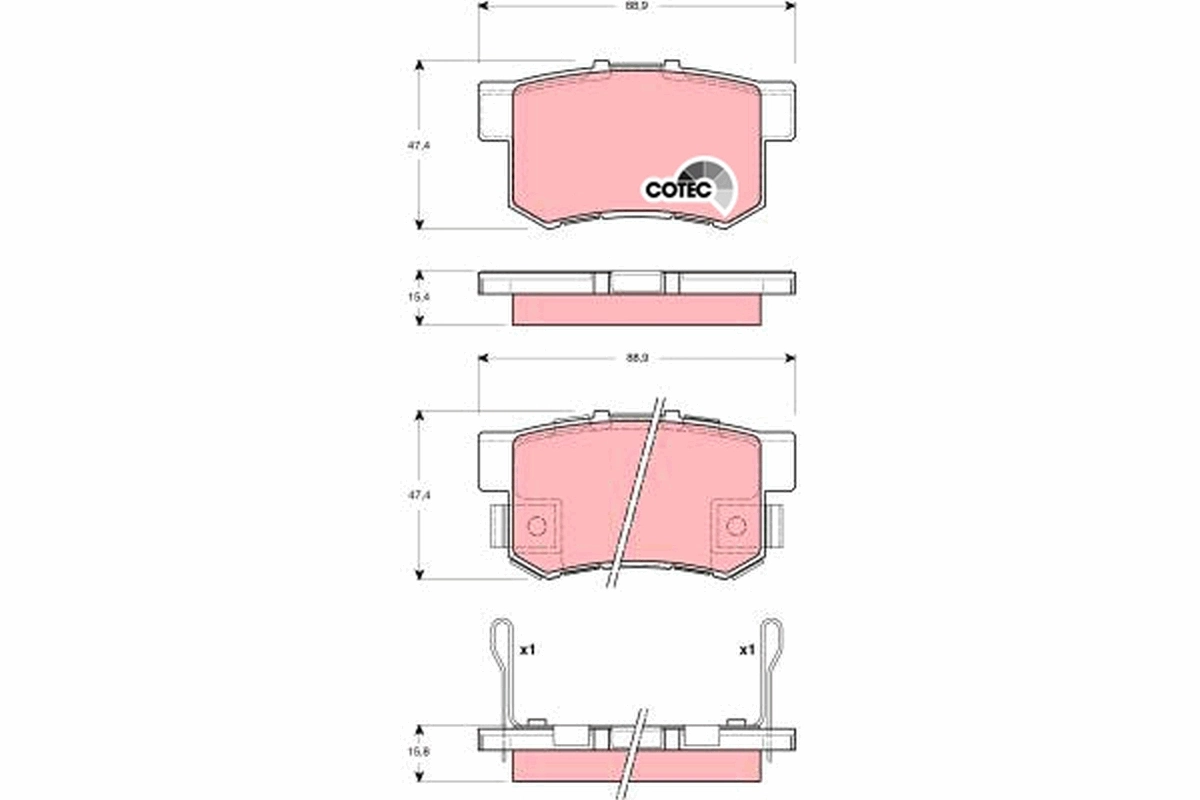 Set placute frana