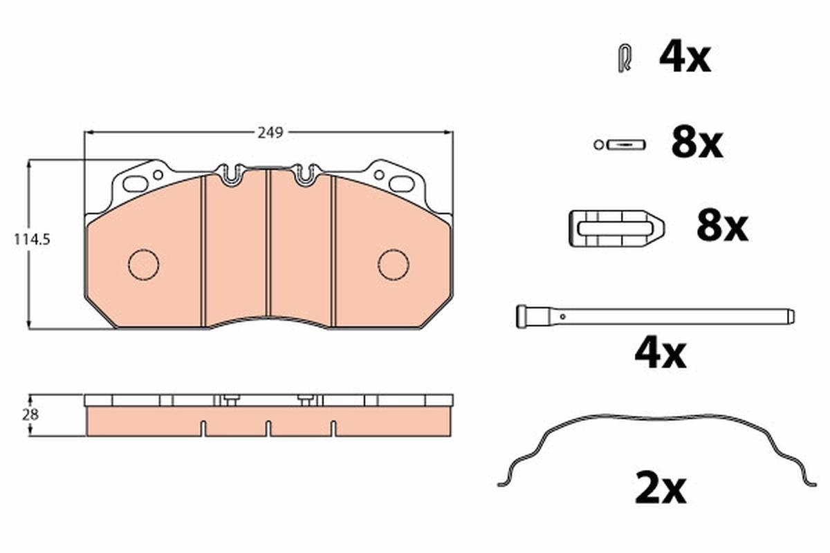 Set placute frana,frana disc