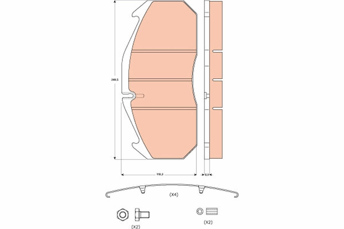 Set placute frana