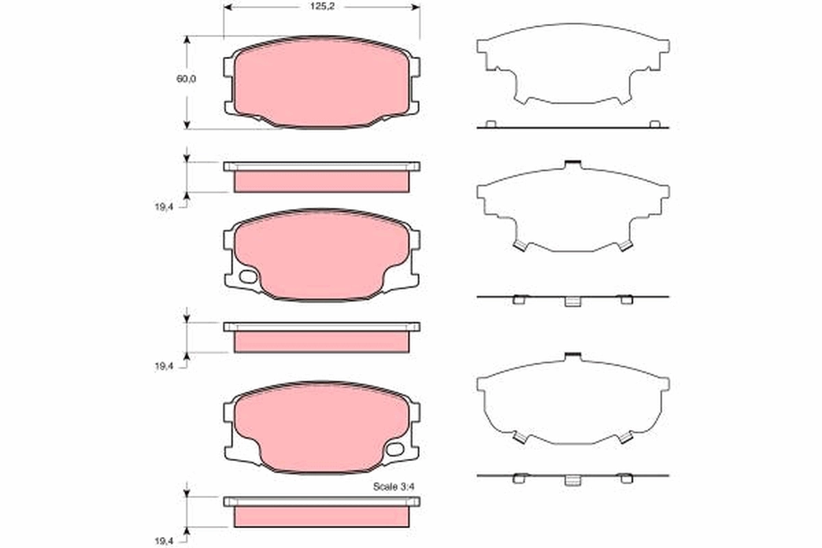 Set placute frana