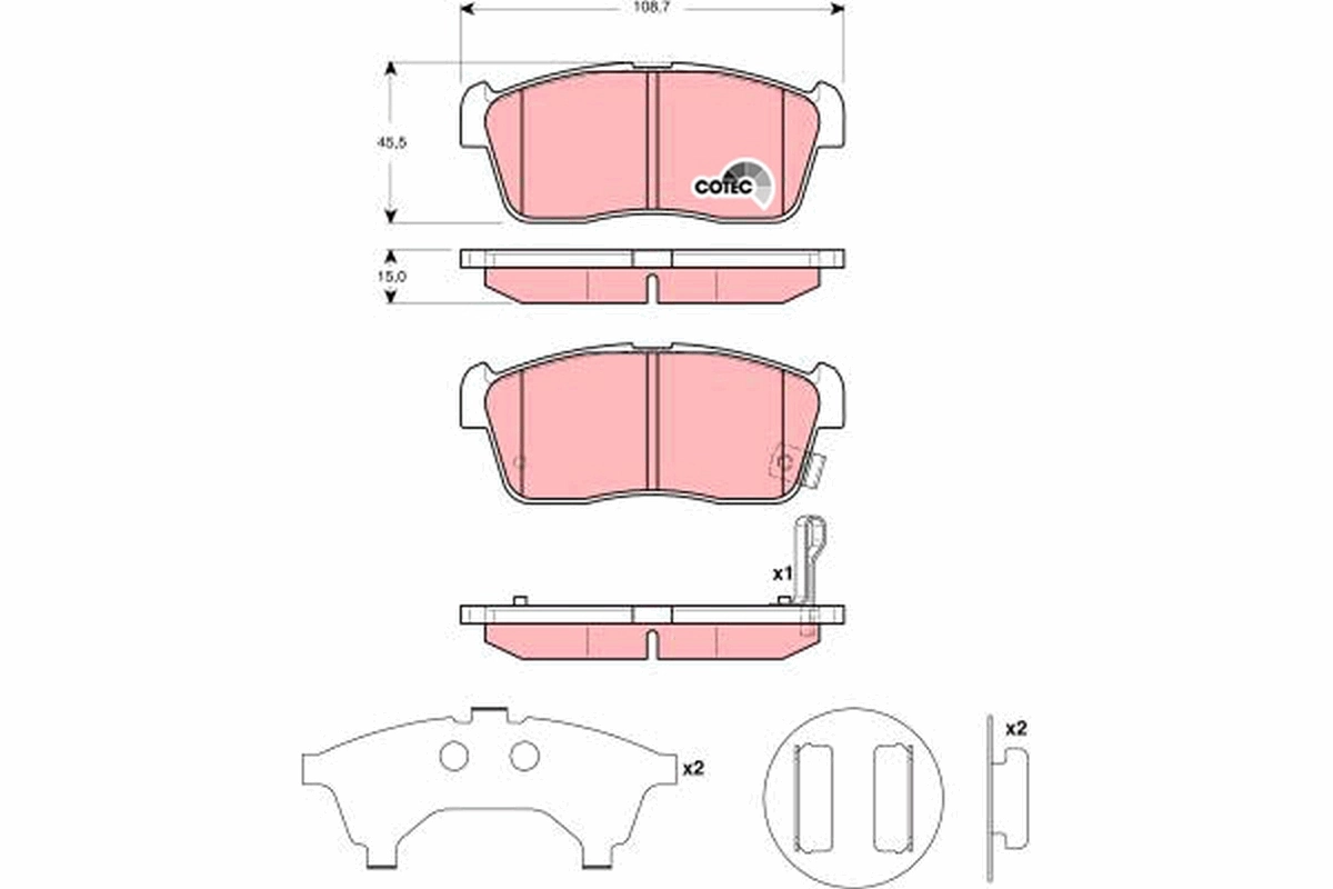 Set placute frana