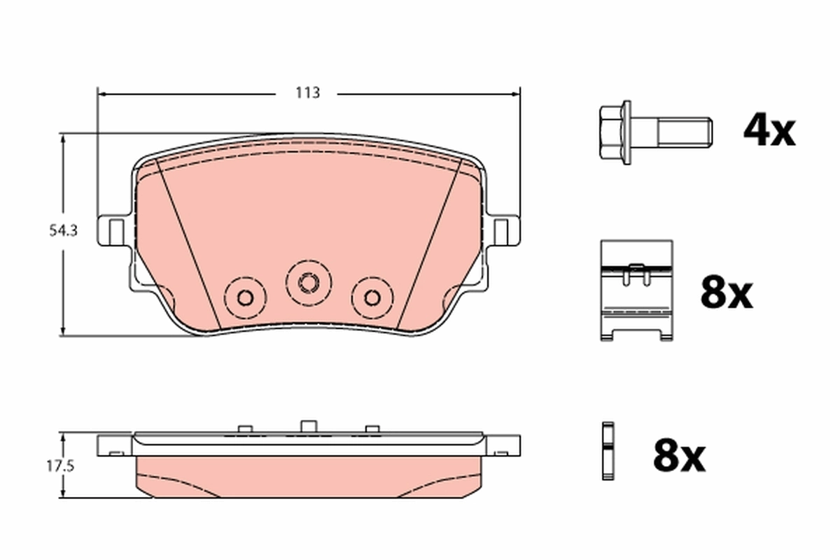 Set placute frana