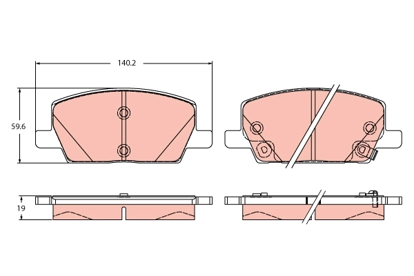 Set placute frana