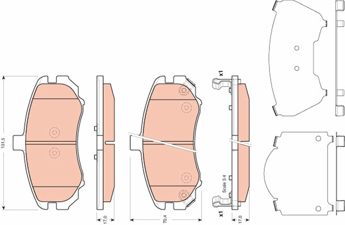 Set placute frana