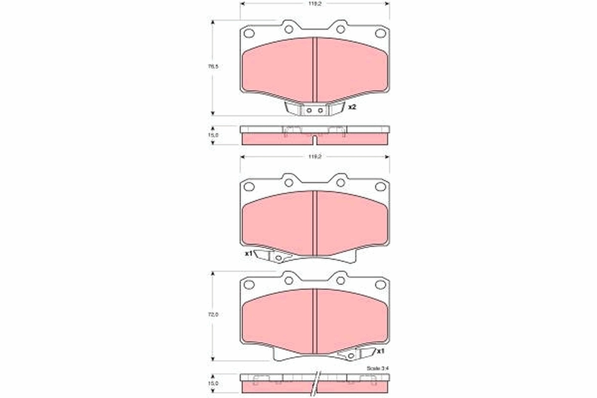 Set placute frana