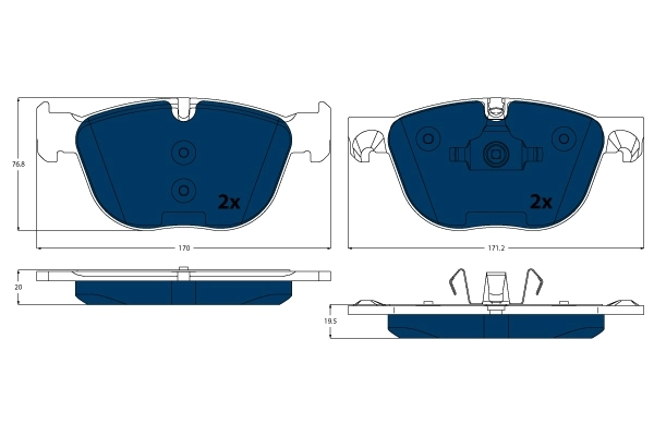 Set placute frana