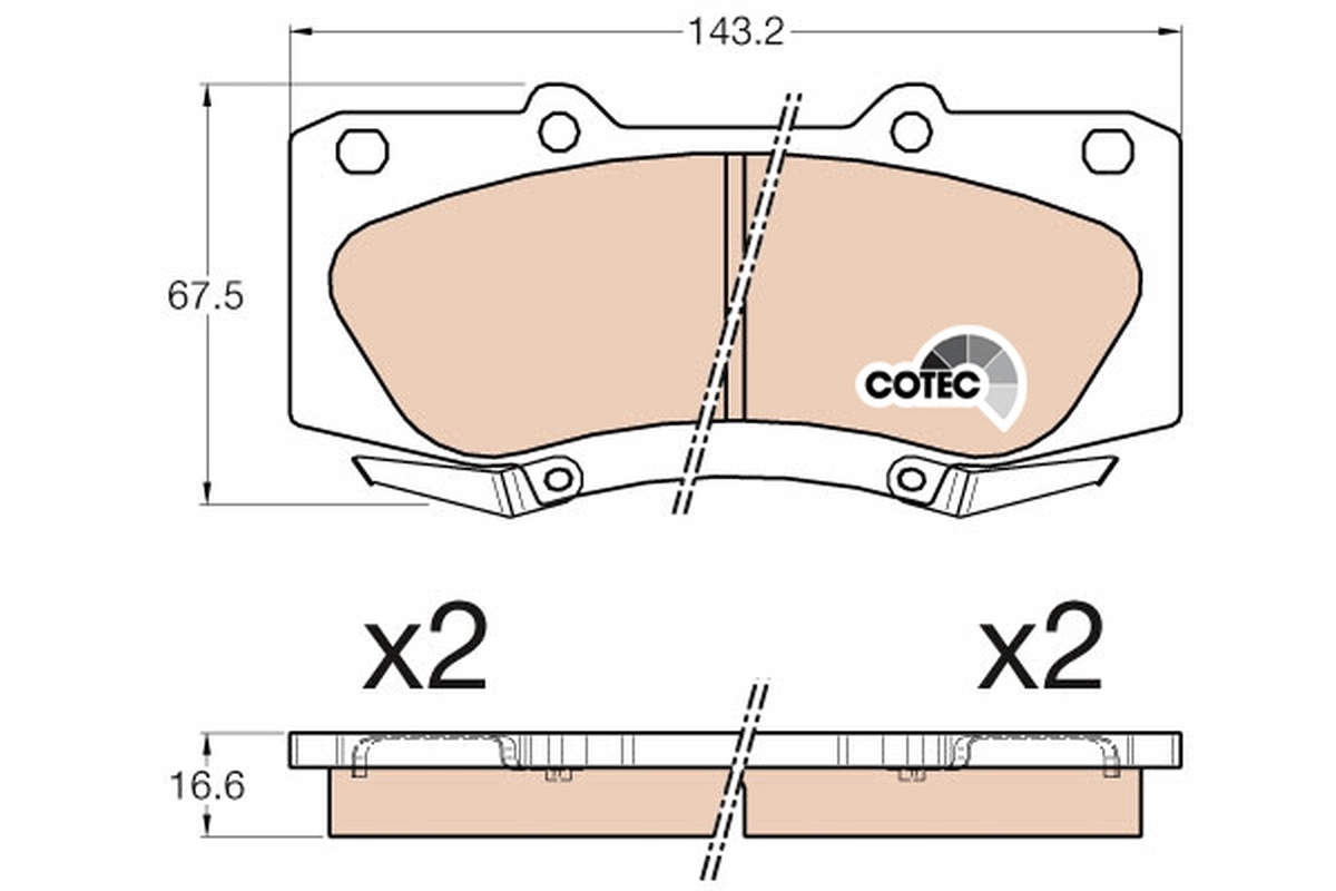 Set placute frana